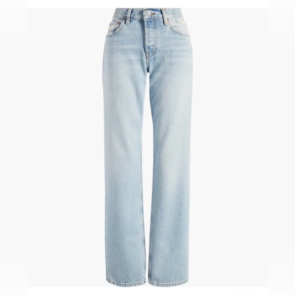 RE/DONE | Easy Straight Button Fly Jeans in Ripped Tide - Picture 2 of 13